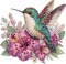 5D Special Shape Diamond Painting Art, Diamond Painting Kits for Adults Beginners, Crystal Rhinestones for Home Wall Decoration Gift, Hummingbird and Floral Design